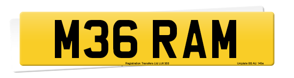 Registration number M36 RAM